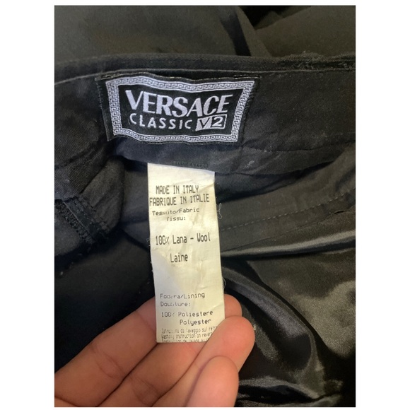 VERSACE Classic vintage black high waist pleated pants trousers - Picture 9 of 16